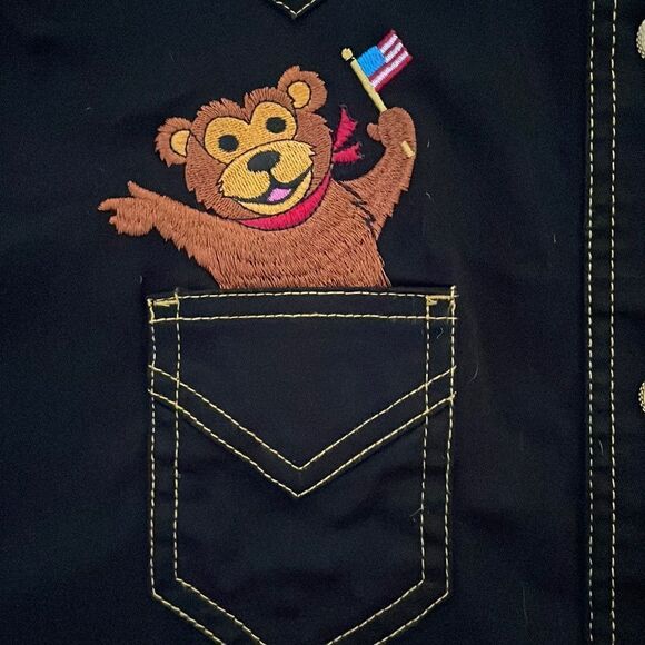 Bob Mackie ~ Wearable Art ~ Black Shacket ~ size Small - Picture 9 of 15